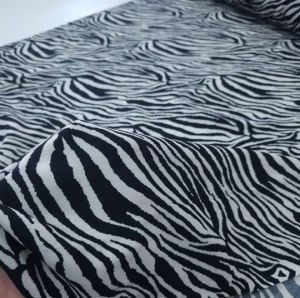 Yeni Sezon Zebra Viskon Kumaş siyah