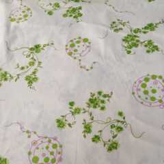 Yeşil Sarmaşıklar Poplin Kumaş