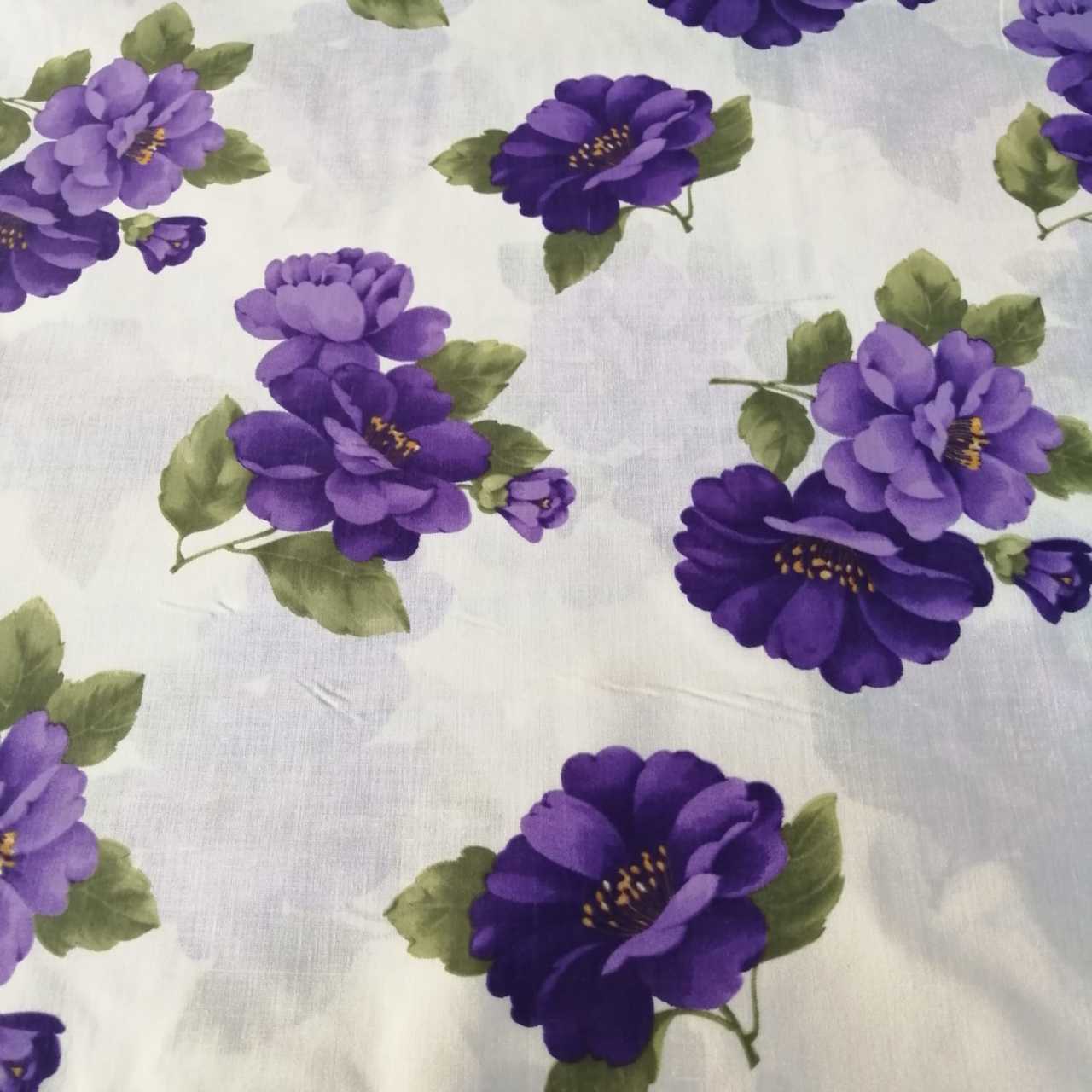 Mor Top Güller Poplin Kumaş