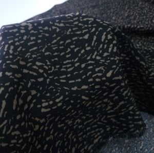 Mozaik Viskon Kumaş siyahkahverengi