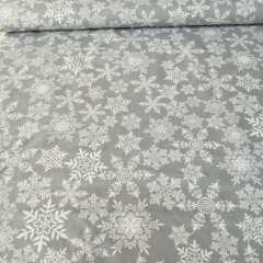 Kar Tanesi Poplin Kumaşlar gri