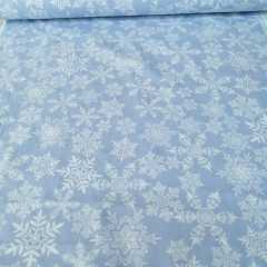Kar Tanesi Poplin Kumaşlar mavi