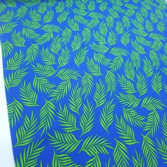 İğne Yapraklı Viskon Kumaş mavi