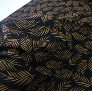 İğne Yapraklı Viskon Kumaş siyahkahverengi