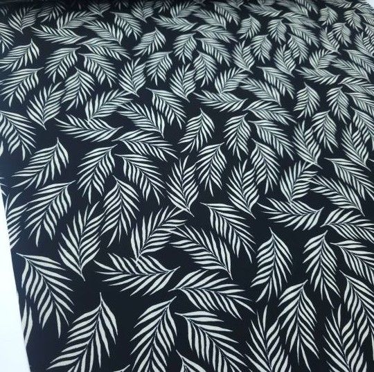 İğne Yapraklı Viskon Kumaş siyahkrem