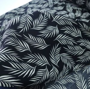 İğne Yapraklı Viskon Kumaş siyahkrem