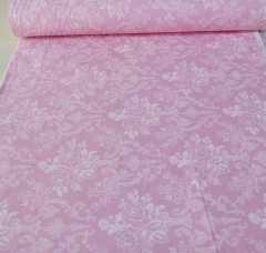 Damask Poplin Kumaş pembe