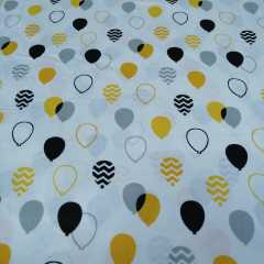 Sarı Balonlar poplin kumaş