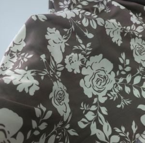 Krem Güller Viskon Kumaş kahverengi