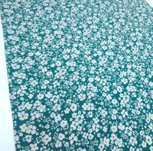 Faded Flowers Viskon Kumaş yeşil