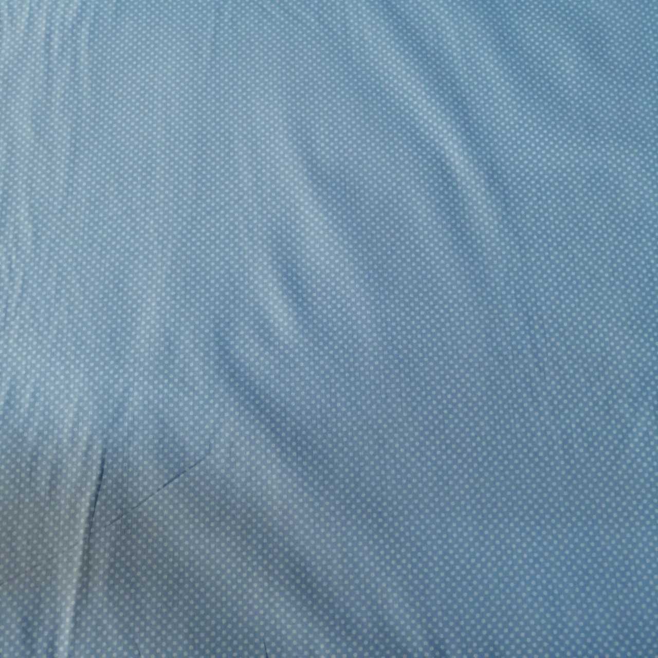 Puantiye Poplin Kumaş mavi