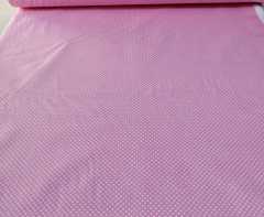 Puantiye Poplin Kumaş pembe