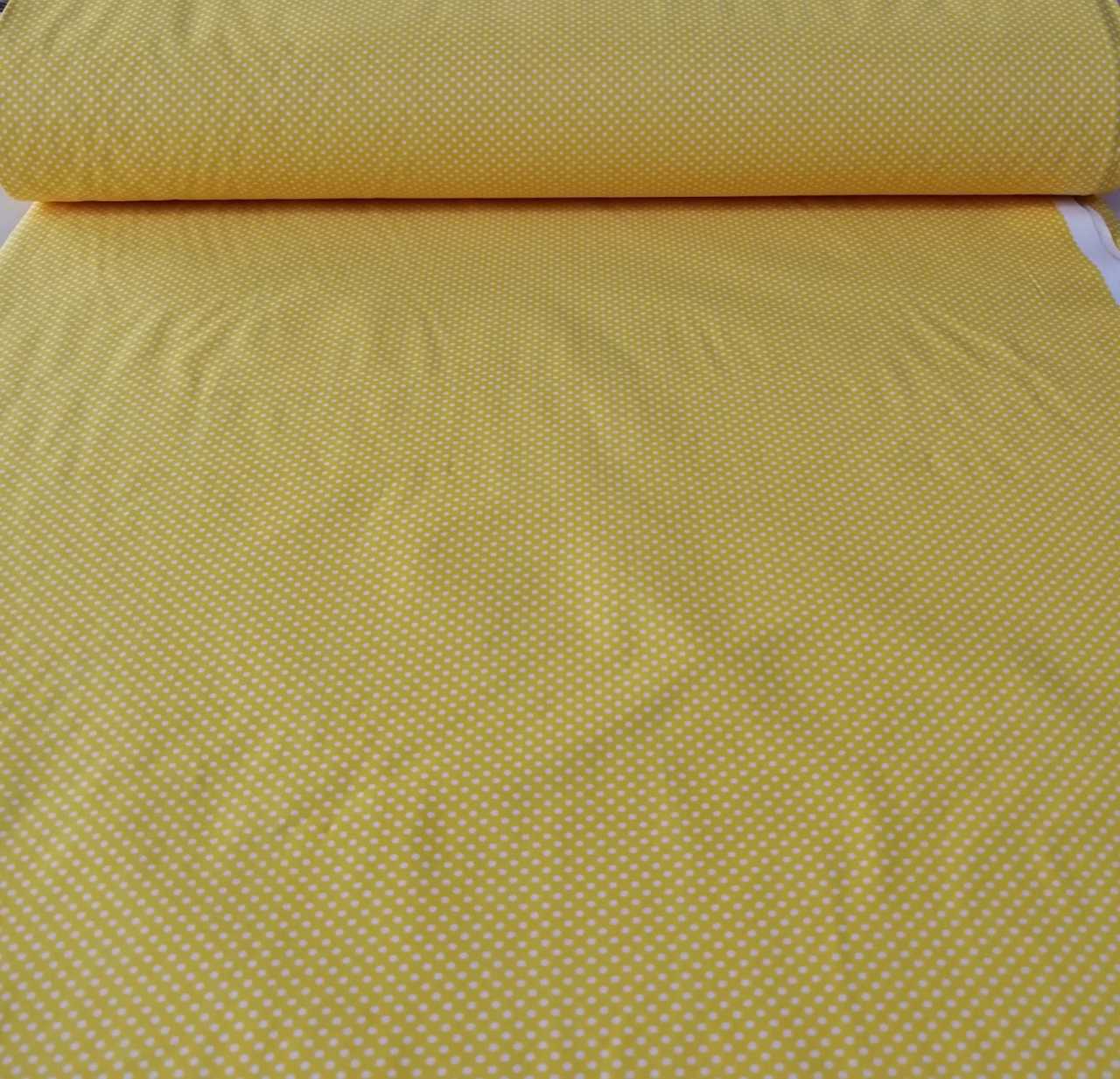 Puantiye Poplin Kumaş sarı