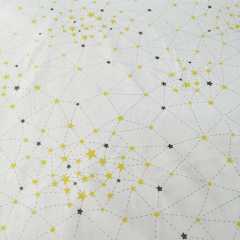 Takım Yıldızları Poplin Kumaş beyaz