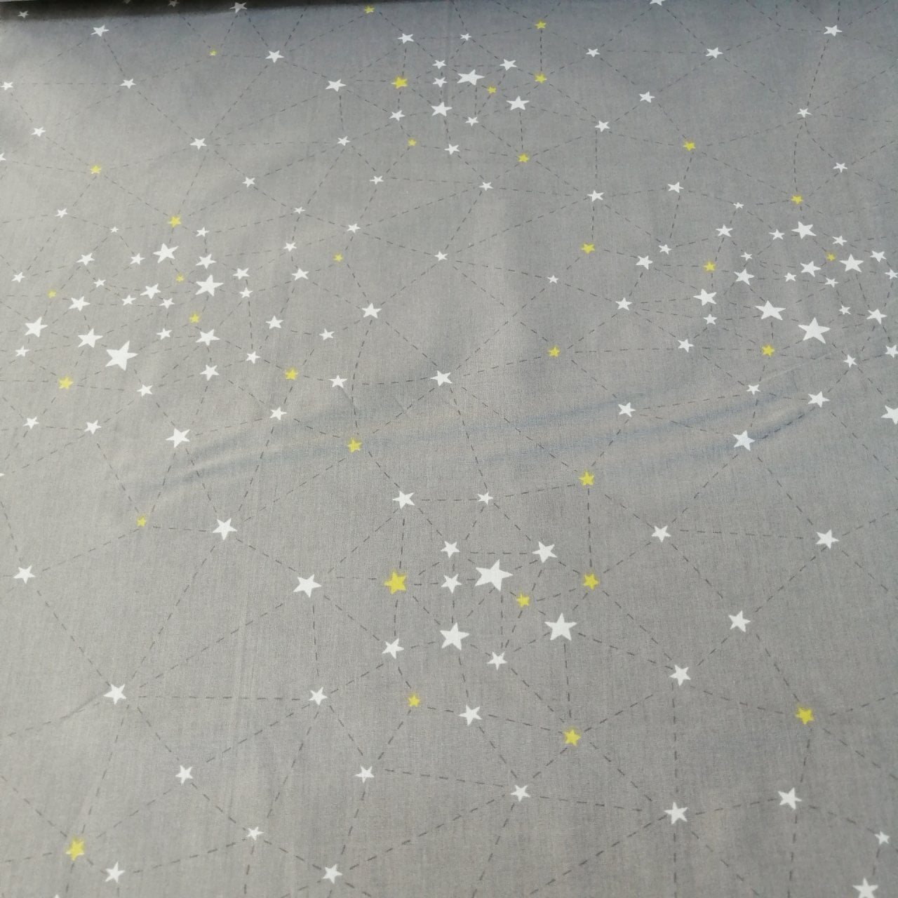 Takım Yıldızları Poplin Kumaş gri