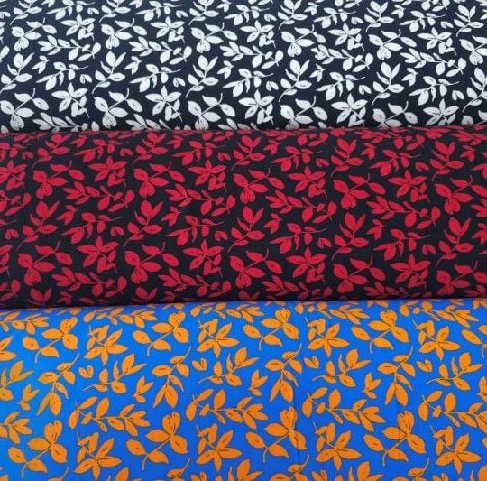 Moda Yapraklar Viskon Kumaş