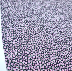 Yenilenmiş Çıtır Çiçekler Viskon Kumaş pembe