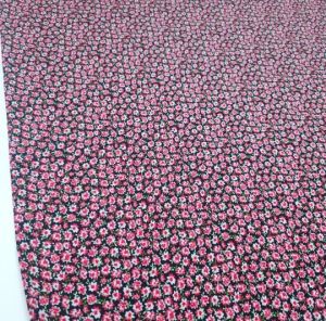 Yenilenmiş Çıtır Çiçekler Viskon Kumaş kırmızı