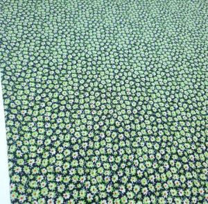 Yenilenmiş Çıtır Çiçekler Viskon Kumaş yeşil