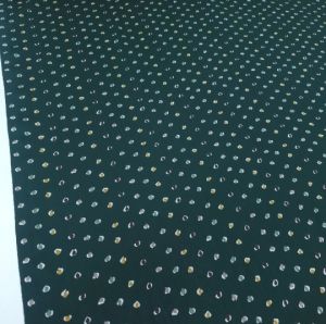 Renkli Puantiye Viskon Kumaş yeşil