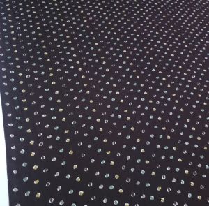 Renkli Puantiye Viskon Kumaş kahverengi