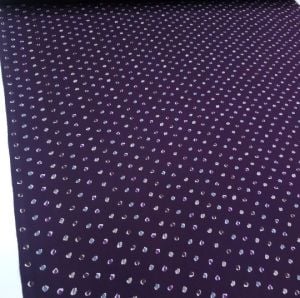 Renkli Puantiye Viskon Kumaş mor