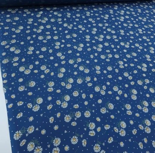 Papatya Viskon Kumaş mavi