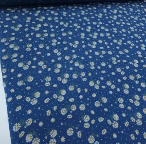 Papatya Viskon Kumaş mavi