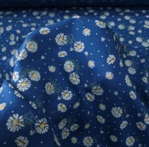 Papatya Viskon Kumaş mavi