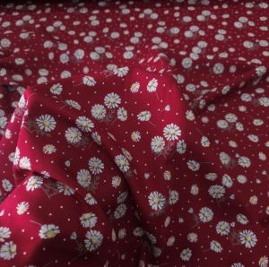 Papatya Viskon Kumaş kırmızı