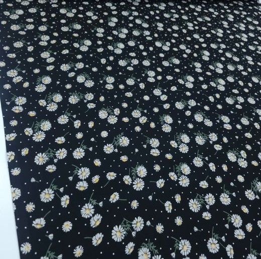 Papatya Viskon Kumaş siyah