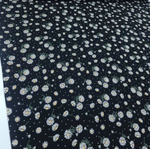 Papatya Viskon Kumaş siyah