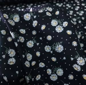 Papatya Viskon Kumaş siyah