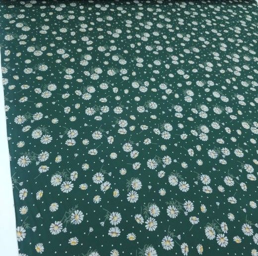 Papatya Viskon Kumaş yeşil