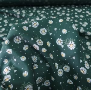 Papatya Viskon Kumaş yeşil