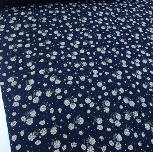 Papatya Viskon Kumaş lacivert