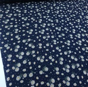 Papatya Viskon Kumaş lacivert