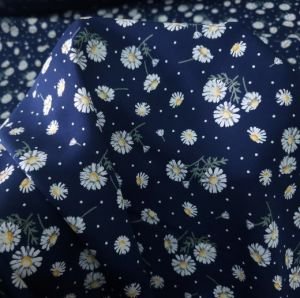 Papatya Viskon Kumaş lacivert