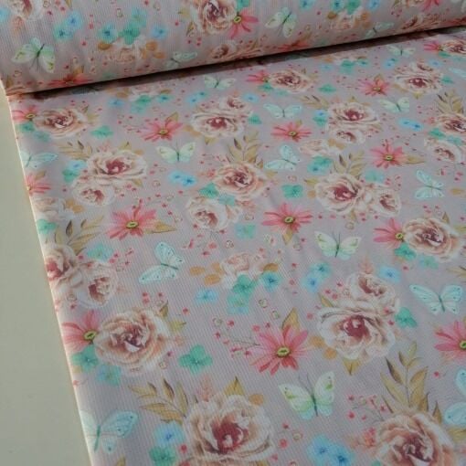 Bahar Çiçekleri Raşel Kumaş kahverengi