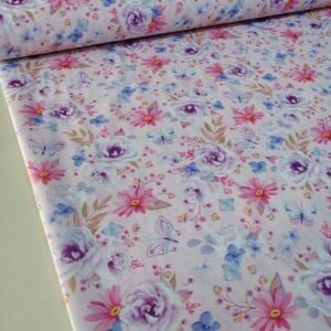 Bahar Çiçekleri Raşel Kumaş pembe