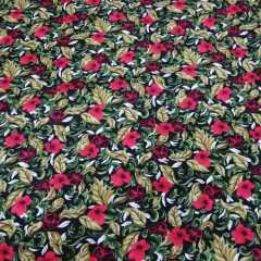 Yapraklar Divitin Pazen Kumaş kırmızı