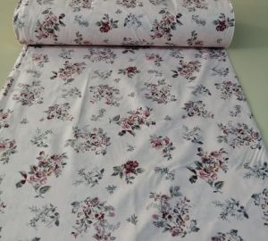 Dallı Güller Poplin Kumaş pembe