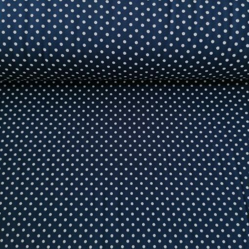 Puanlı Viskon Kumaş lacivert