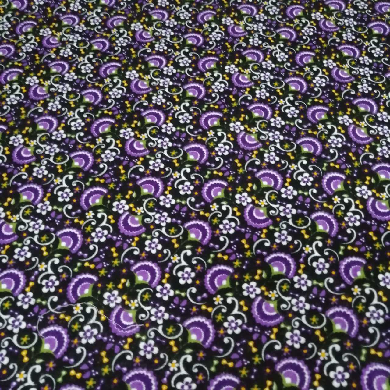 Yelpaze Çiçekleri Divitin Pazen Kumaş mor