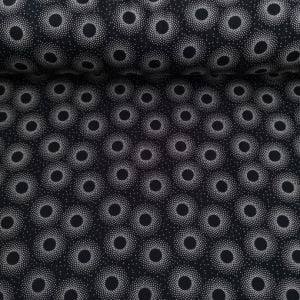 Daireler Viskon Kumaş siyah