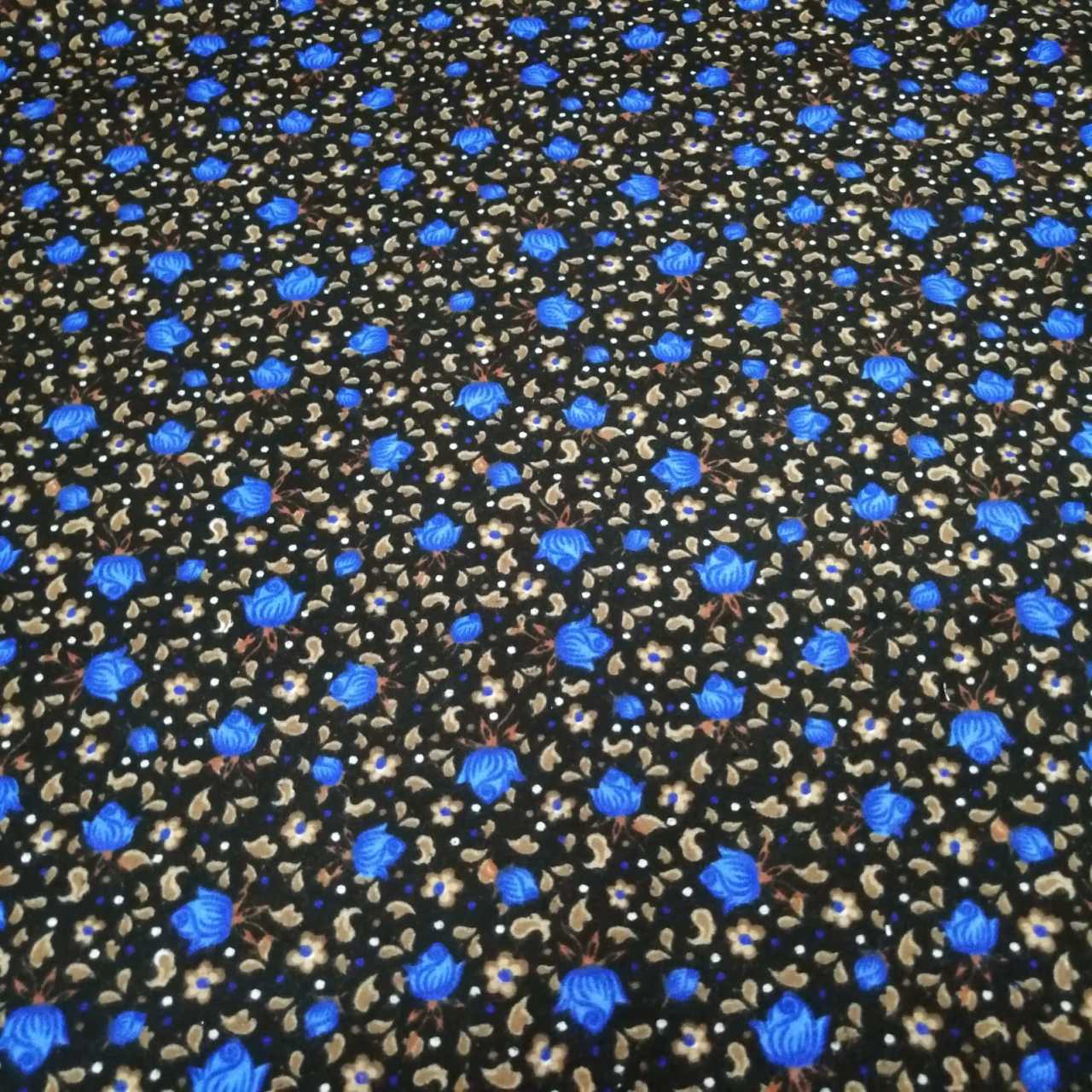 Zambaklar Divitin Pazen Kumaş mavi