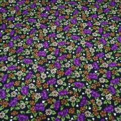Bahar Çiçekleri Pazen Kumaş mor