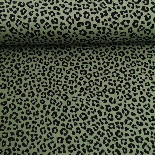 Minik Leopar Viskon Kumaş yeşil