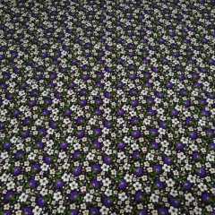 Kibar Çiçekler Divitin Pazen Kumaş mor