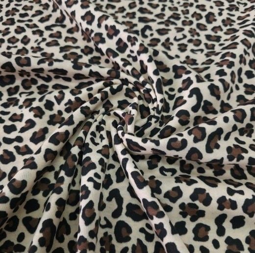 Leopar Süprem Penye Kumaş